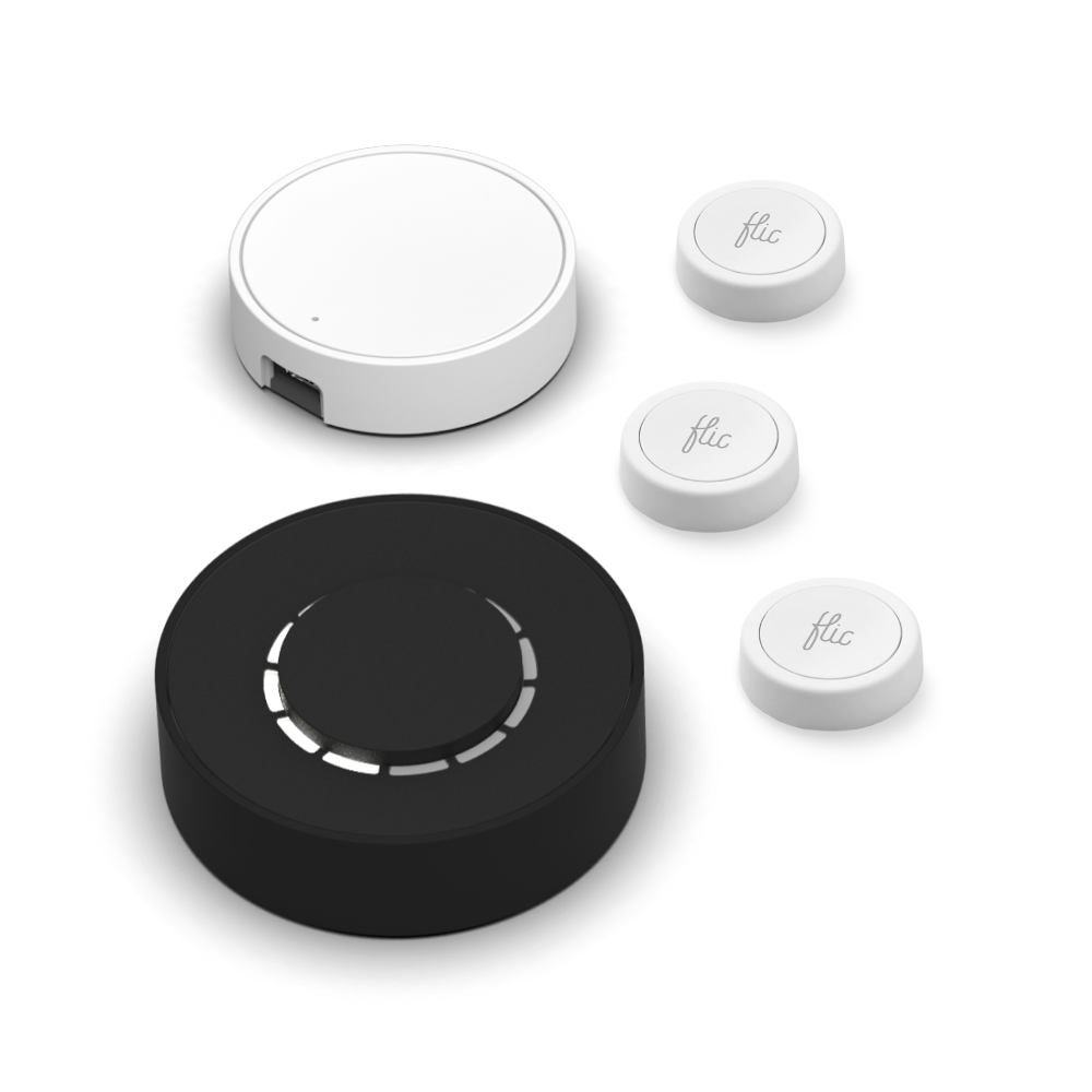 Flic Starter Kit l Button White l Twist Black