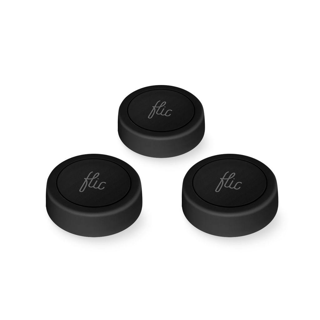 Flic Button l Three Pack l Black