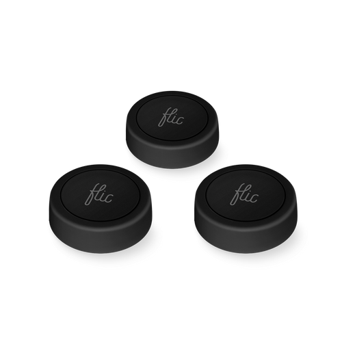 Flic Button l Three Pack l Black